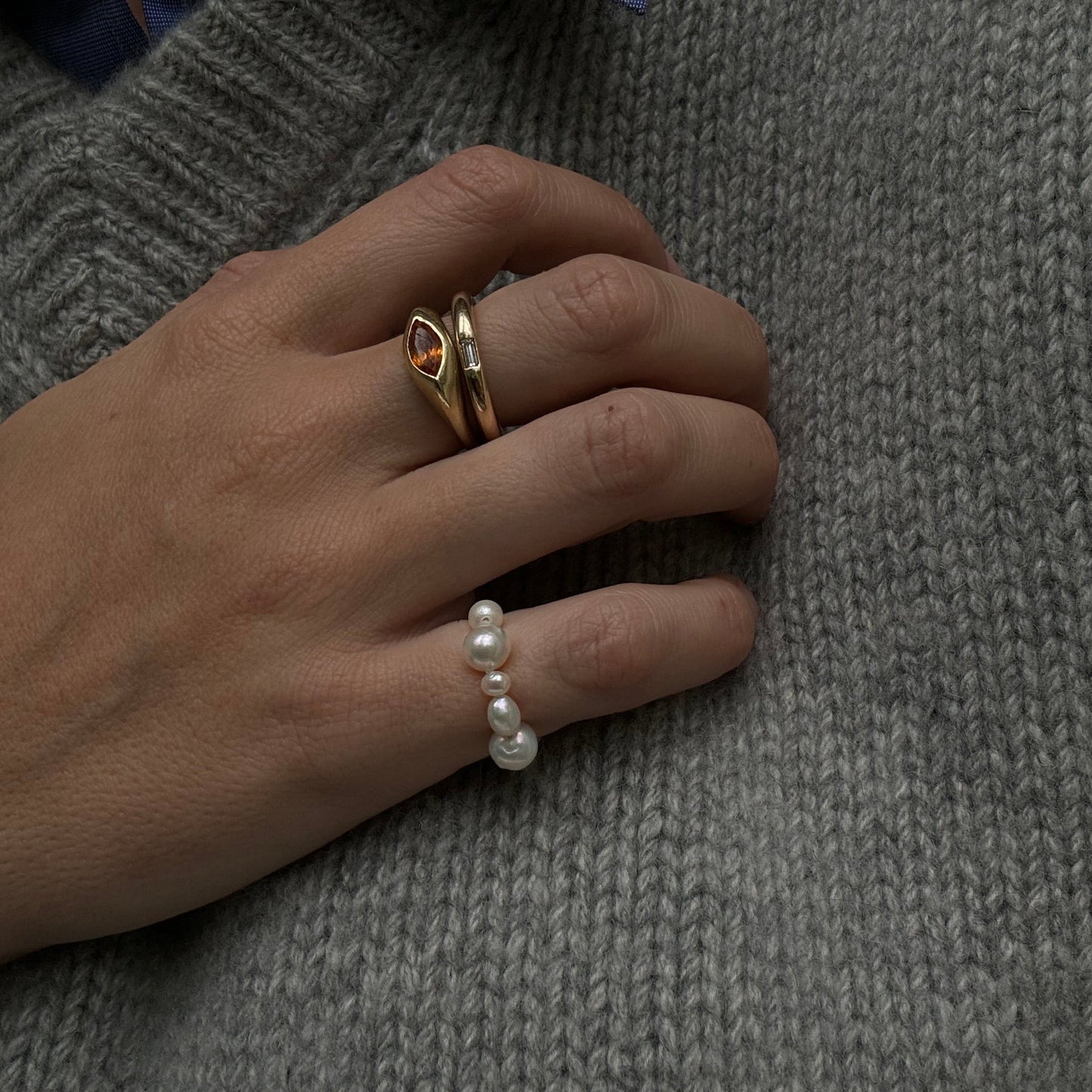 Anillo de perla de arroz