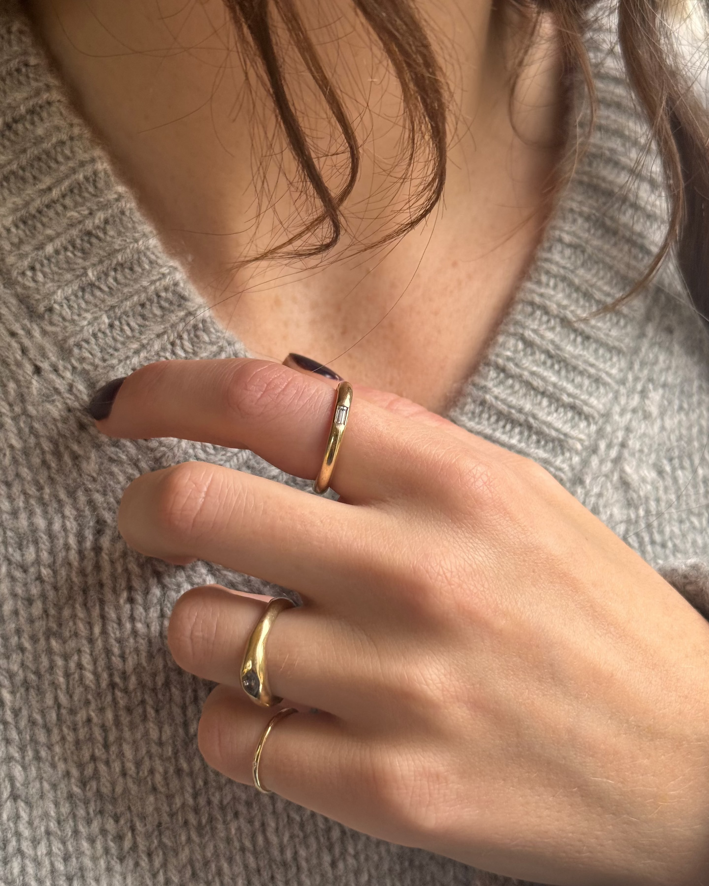 OOAK Baguette Diamond Donut Ring