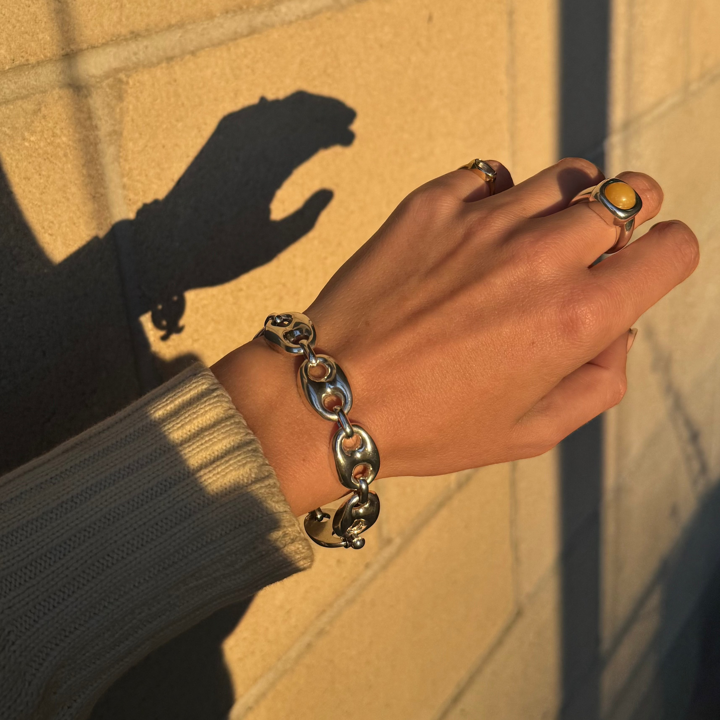 Pulsera marinera vintage con efecto abultado