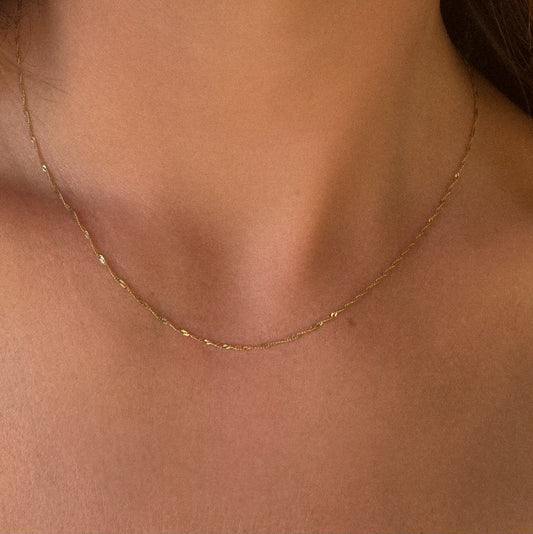 14K Dainty Twist Chain