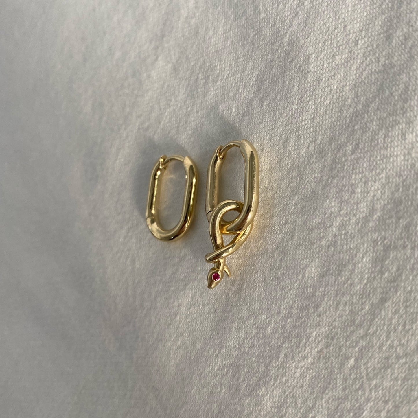 14K Ruby Snake Charm